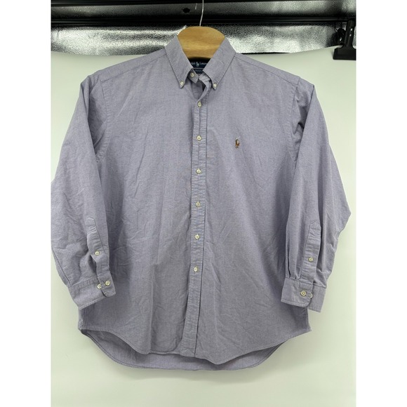 Ralph Lauren Other - Ralph Lauren Yarmouth Oxford Button‎ Down Shirt Purple Large 16 1/2  Flesh Pony